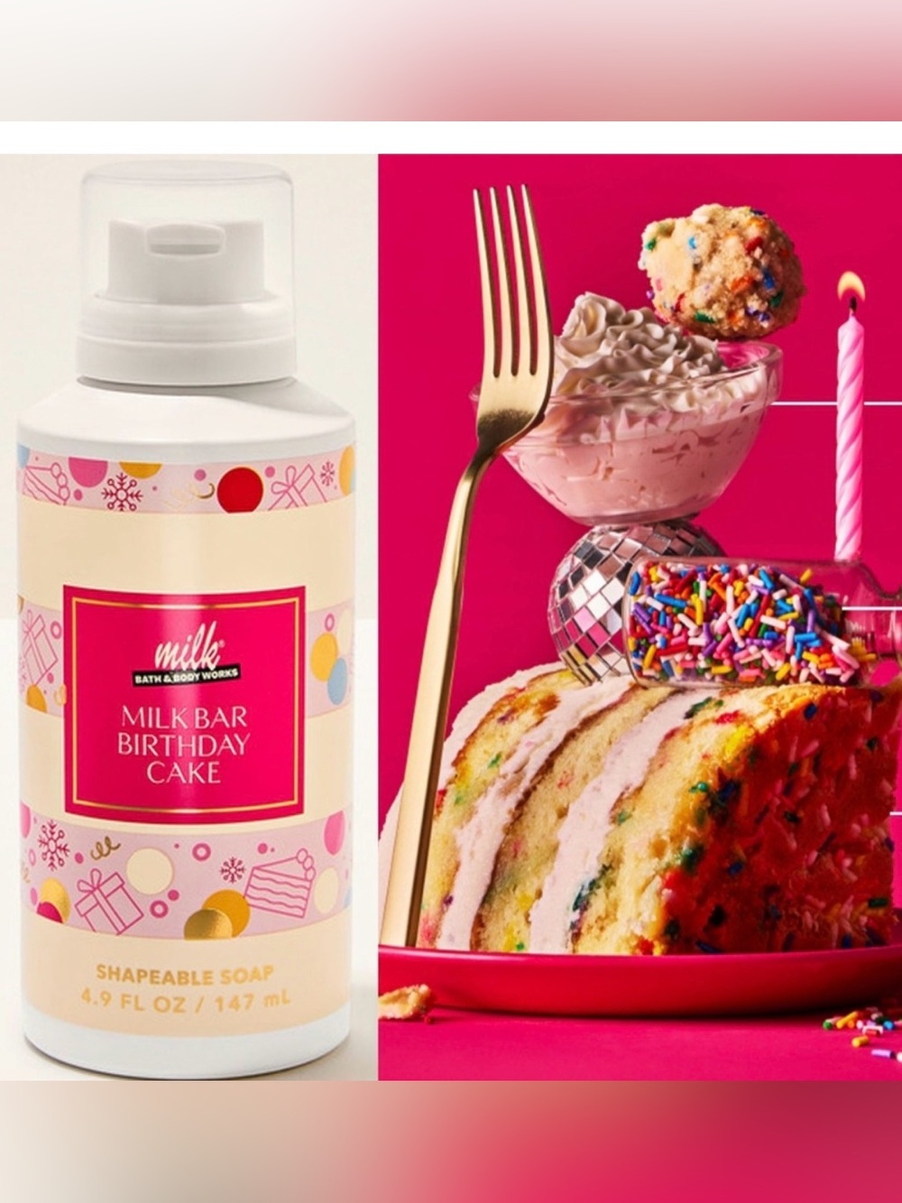 NWT Bath & Body Milk Bar Birthday Cake Soap